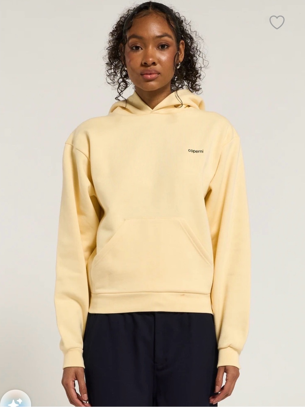 Coperni horn Cream Yellow Hooded Sweatshirt